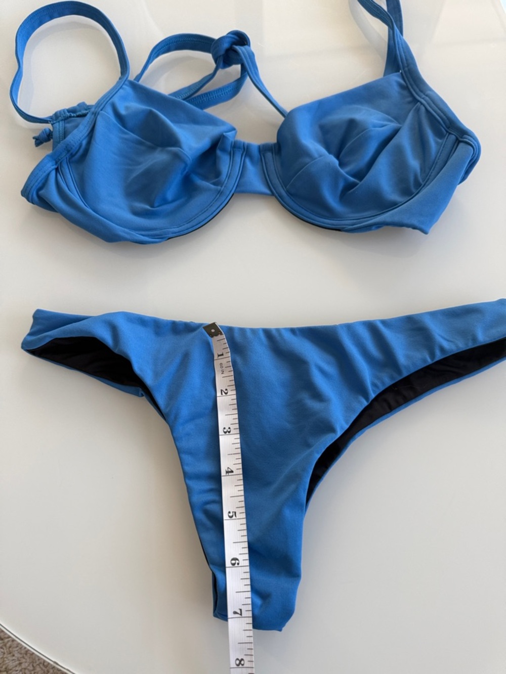 Classic Royal Blue Underwire Bikini Set for Women - Picture 3 of 3